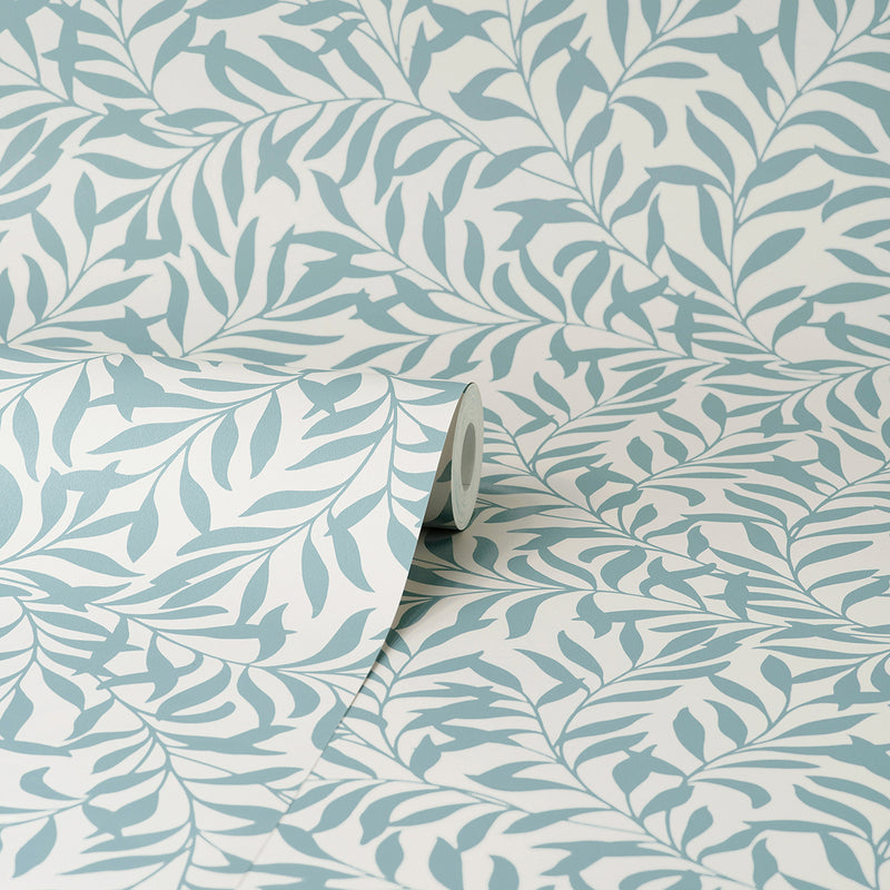 Salix Light Blue Leaf Wallpaper