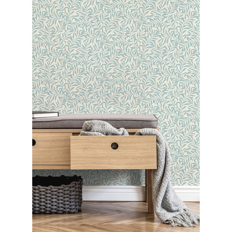 Salix Light Blue Leaf Wallpaper