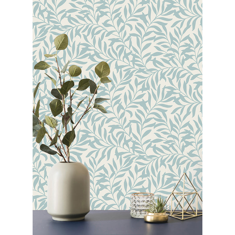 Salix Light Blue Leaf Wallpaper