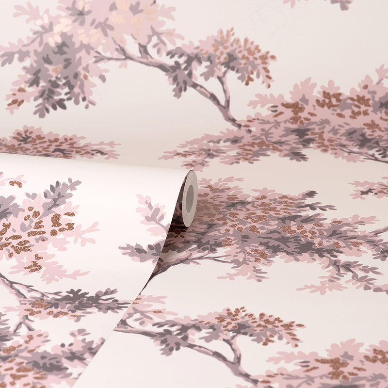 Ashdown Pink Tree Wallpaper M1670