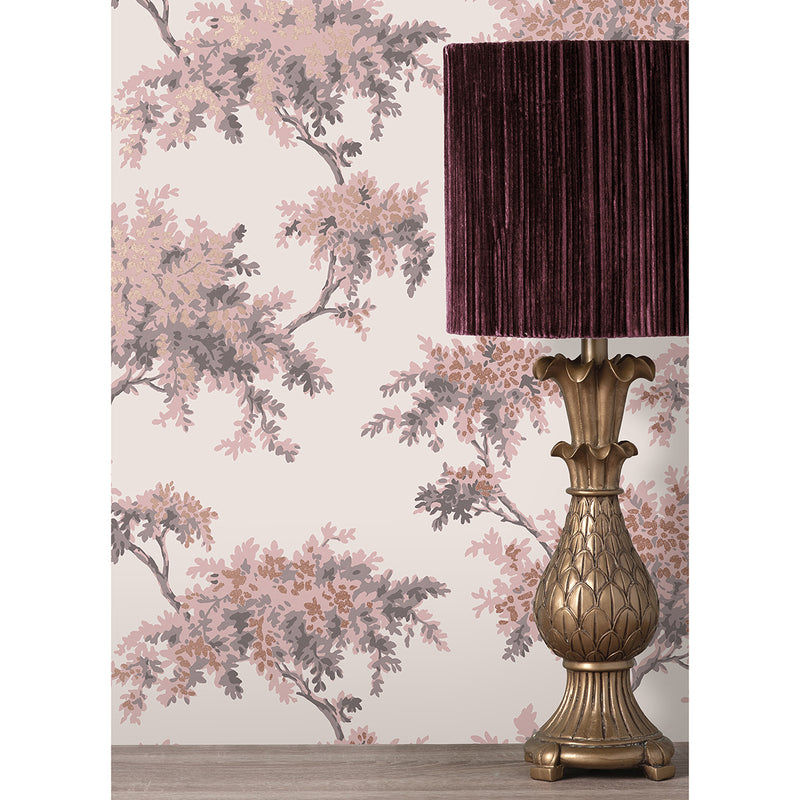 Ashdown Pink Tree Wallpaper M1670