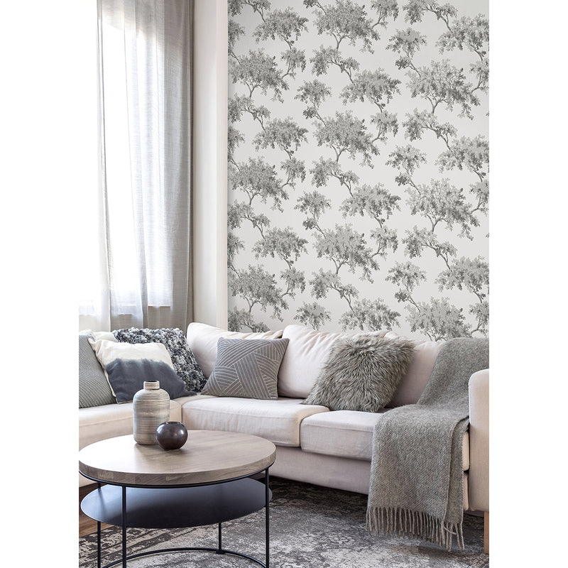 Ashdown Grey Tree Wallpaper M1671