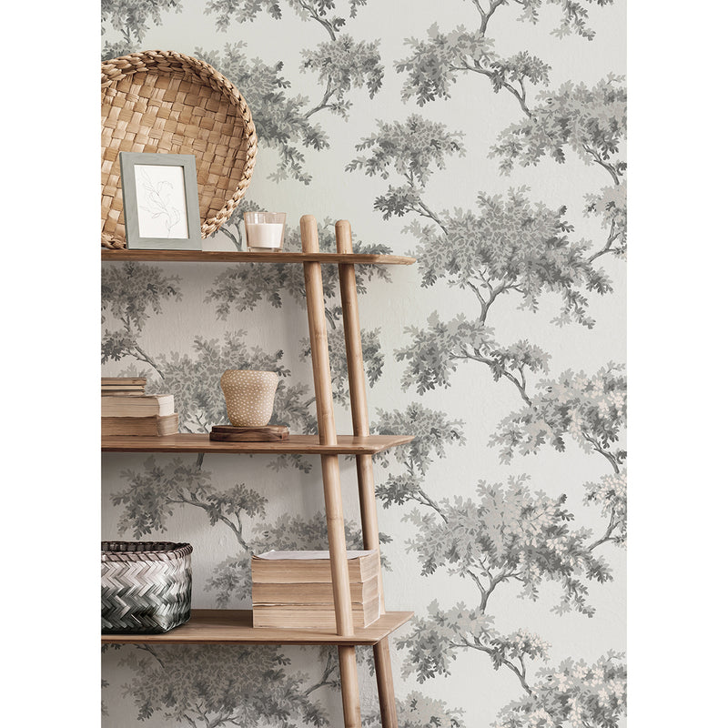 Ashdown Grey Tree Wallpaper M1671