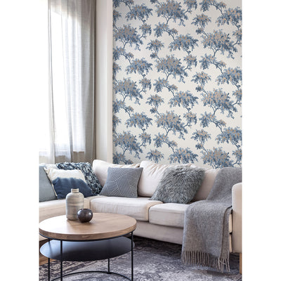 Ashdown Dark Blue Tree Wallpaper M1672