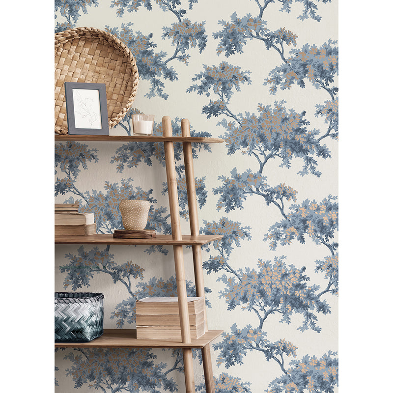 Ashdown Dark Blue Tree Wallpaper M1672