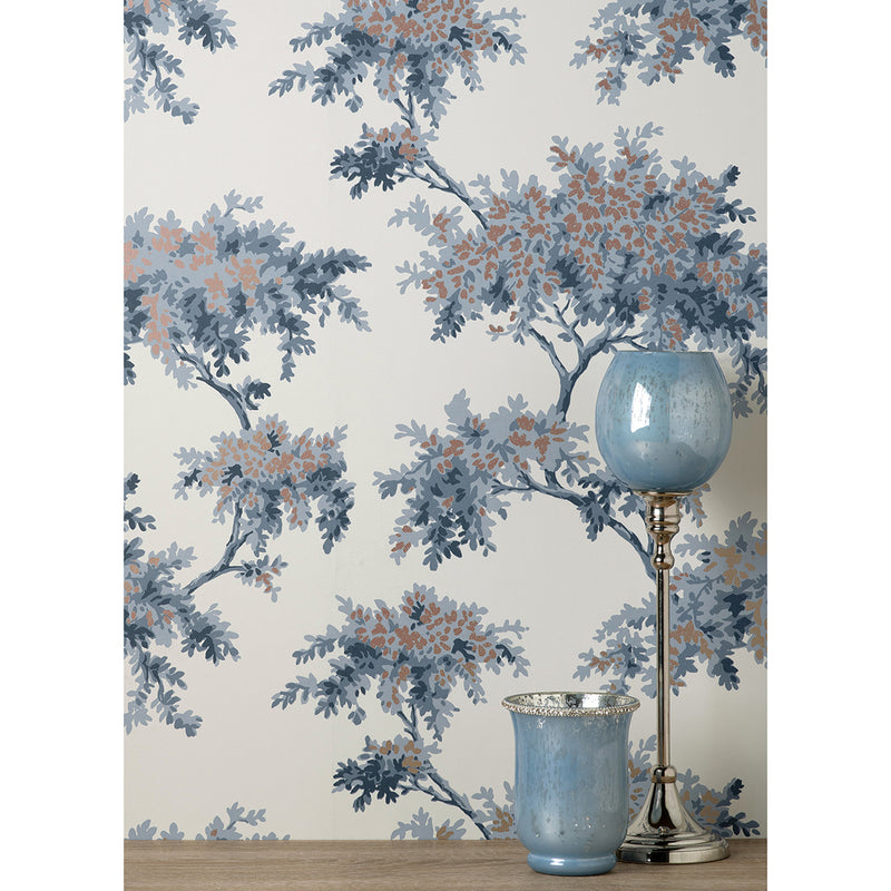 Ashdown Dark Blue Tree Wallpaper M1672