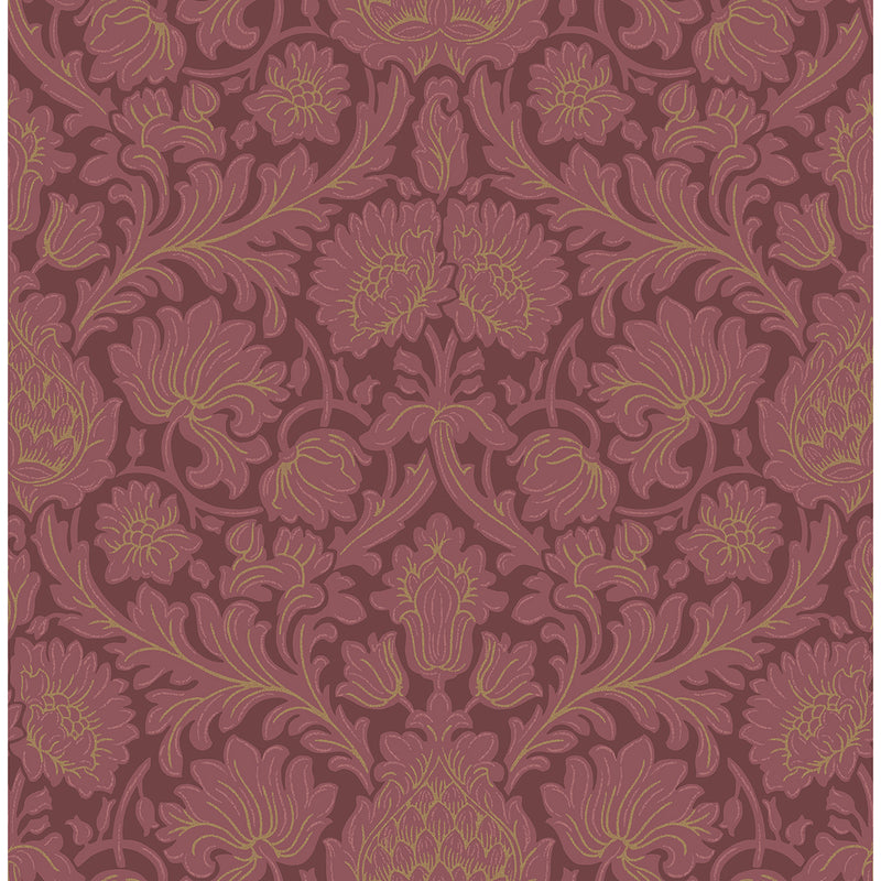 Bamburg Red Floral Wallpaper M1680