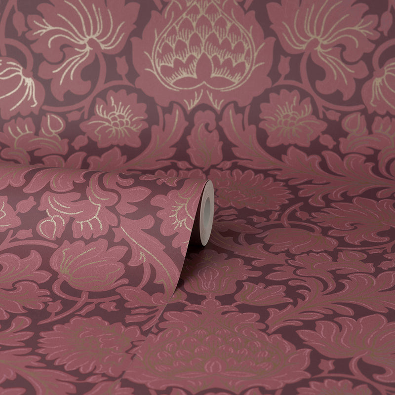 Bamburg Red Floral Wallpaper M1680