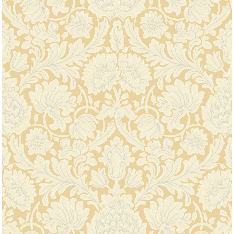 Bamburg Mustard Floral Wallpaper M1682