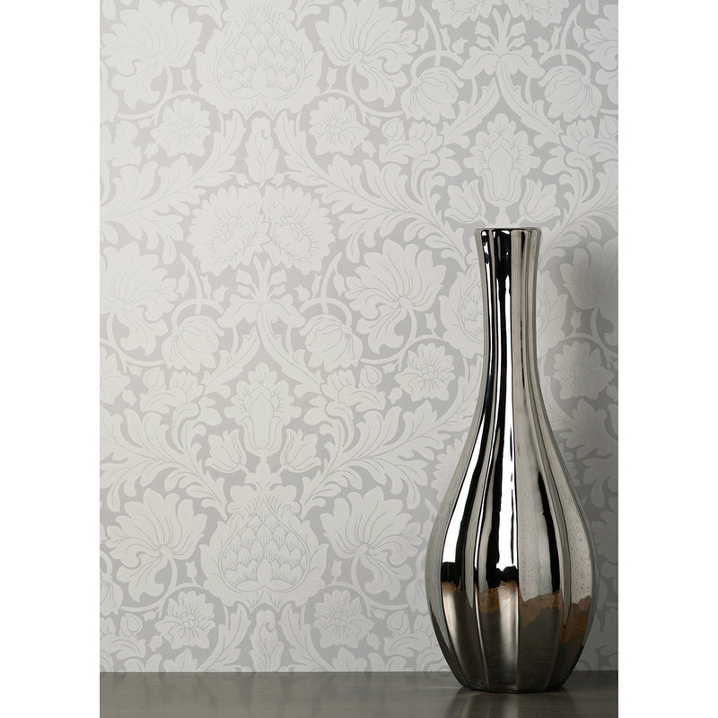 Bamburg Grey Floral Wallpaper M1683