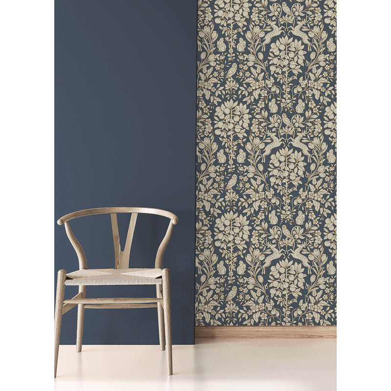 Richmond Blue Floral Wallpaper