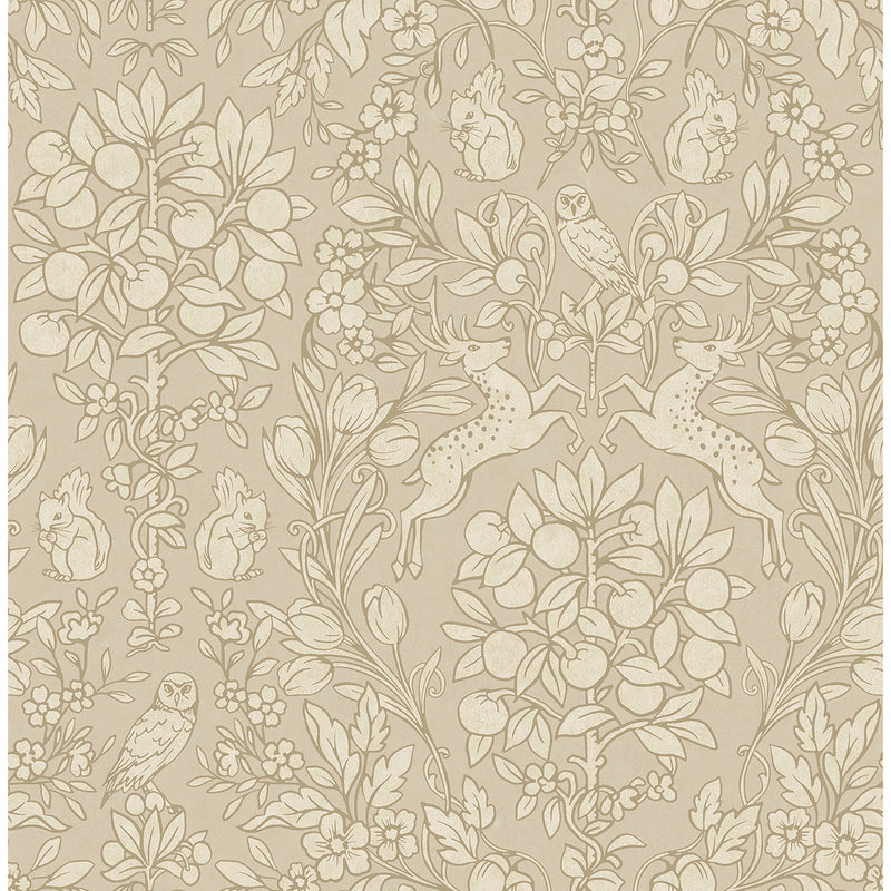 Richmond Taupe Floral Wallpaper