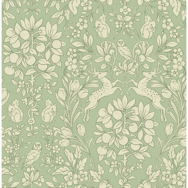 Richmond Sage Floral Wallpaper