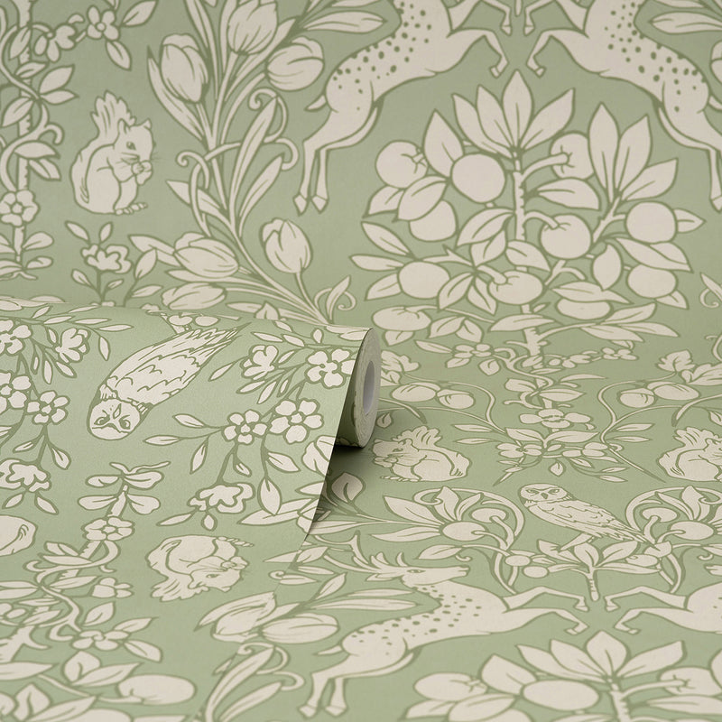 Richmond Sage Floral Wallpaper