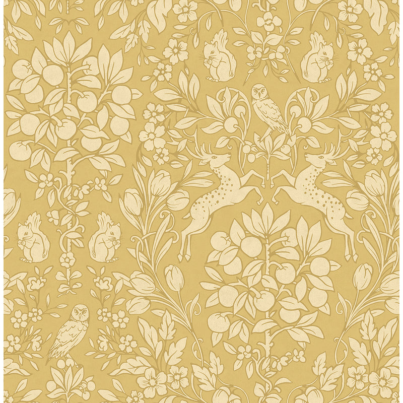 Richmond Mustard Floral Wallpaper