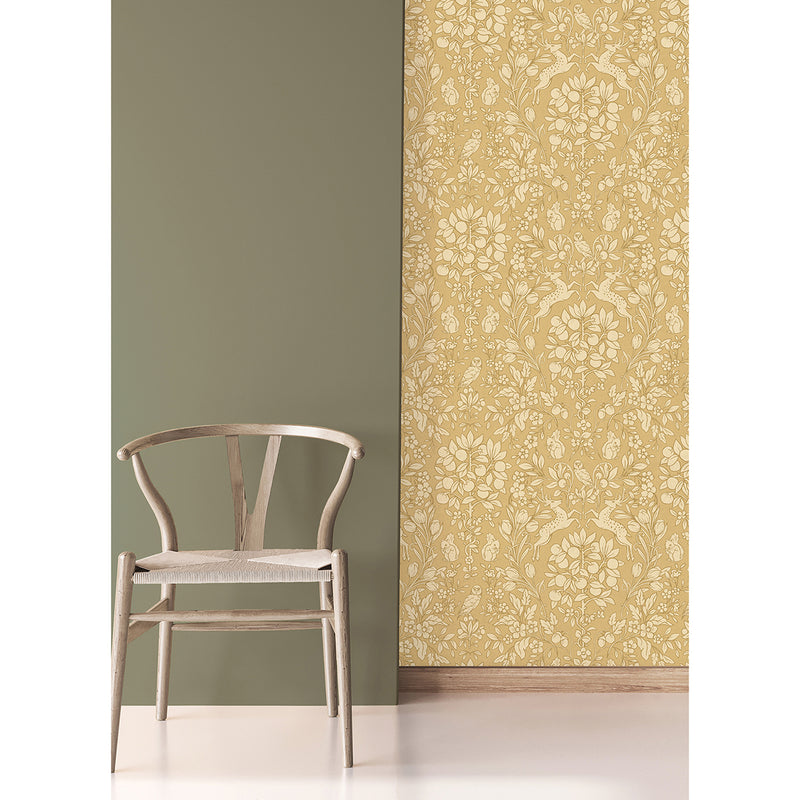 Richmond Mustard Floral Wallpaper