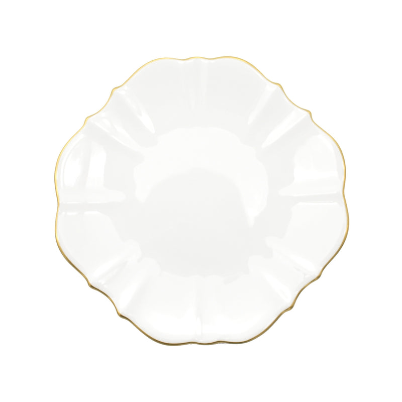 Amelie - Brushed Gold Rim Dinner Plate