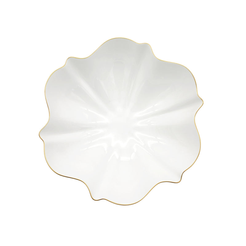 Amelie - Brushed Gold Rim Serving Bowl