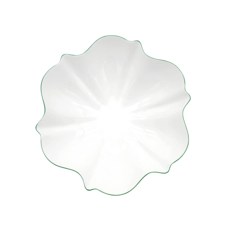 Amelie - Forest Green Rim Serving Bowl