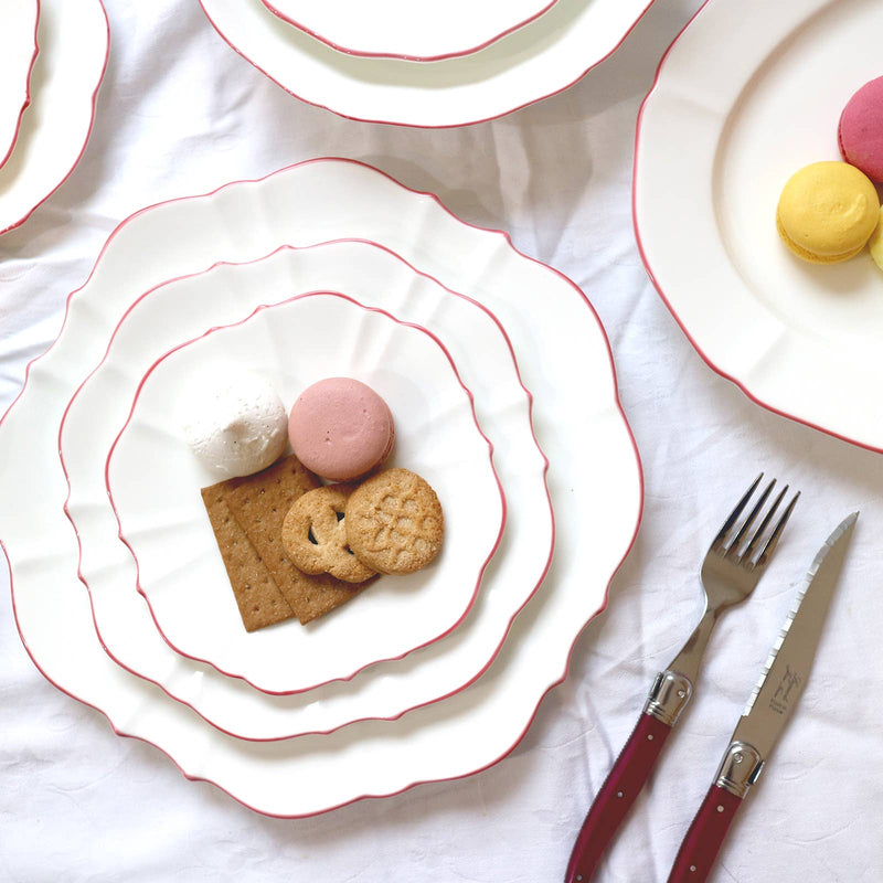 Amelie - Pink Rose Rim Dinner Plate