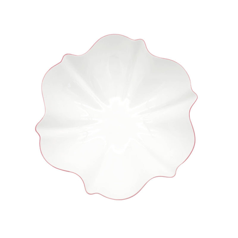 Amelie - Pink Rose Rim Serving Bowl