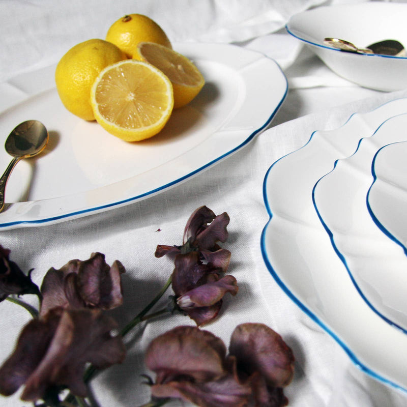 Amelie - Royal Blue Rim Platter