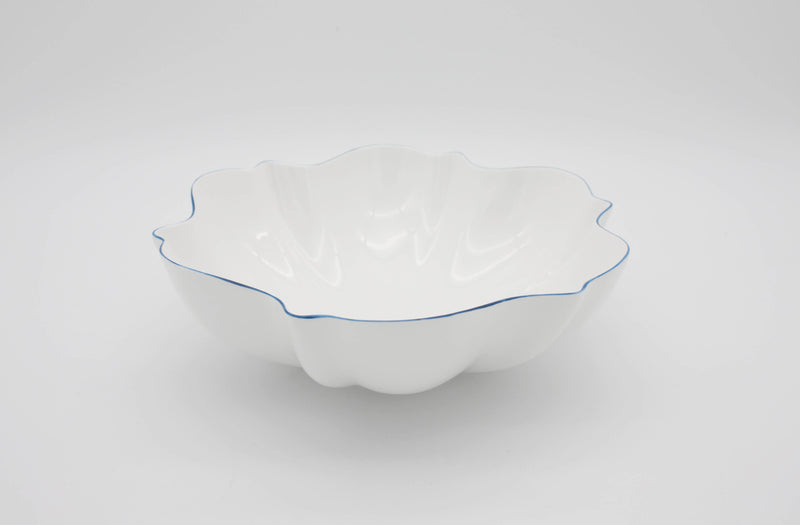 Amelie - Royal Blue Rim Serving Bowl