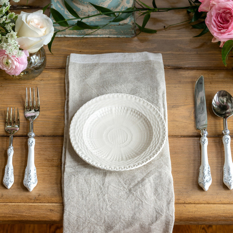 Creamware Basket weave Dessert Plate from the Park Hill Café Collection