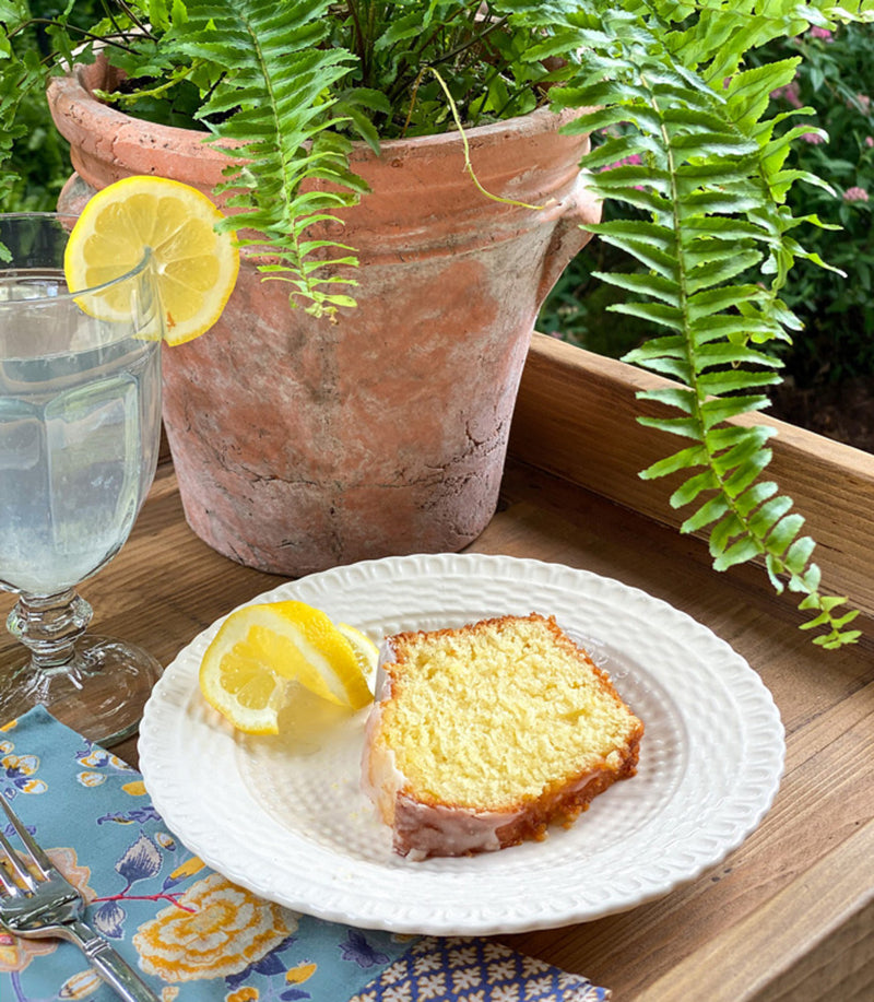 Creamware Basket weave Dessert Plate from the Park Hill Café Collection