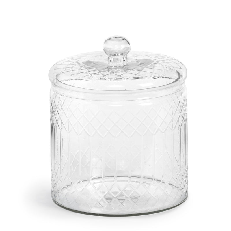 Medium Carraway Etched Glass Canister