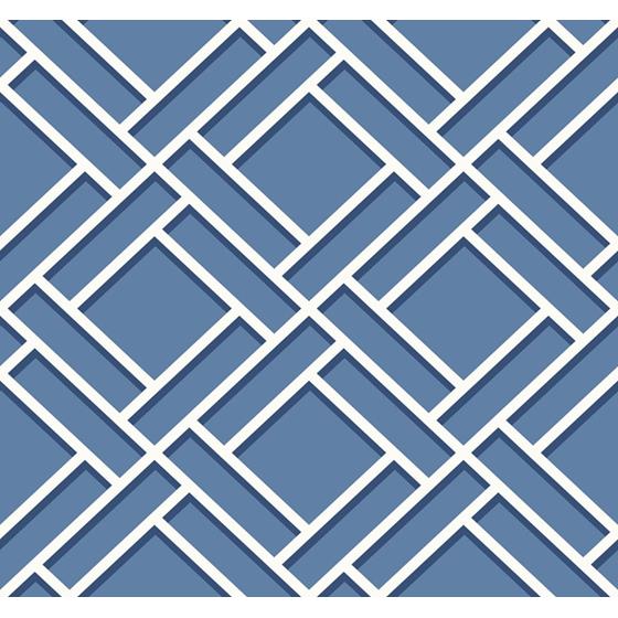 Block Trellis in Blue by Lillian August Free