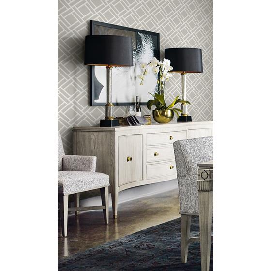 Block Trellis in Grey by Lillian August Wallpaper by Wallquest