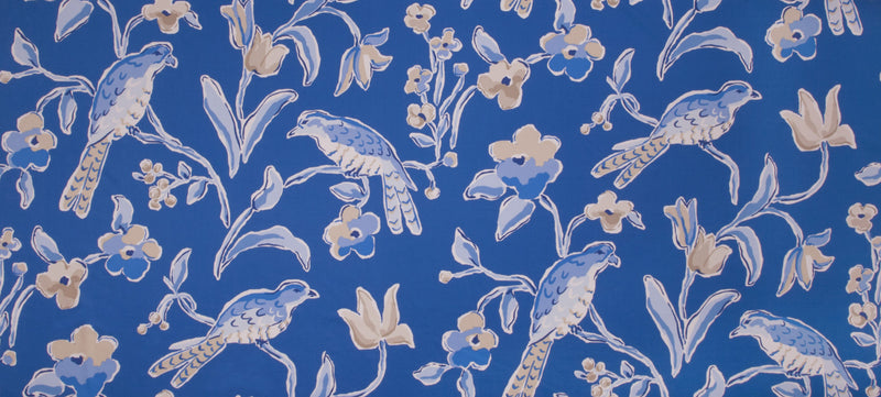 Peregrine Navy Wallpaper by Dana Gibson  Beautiful Floral and Bird Navy Wallpaper