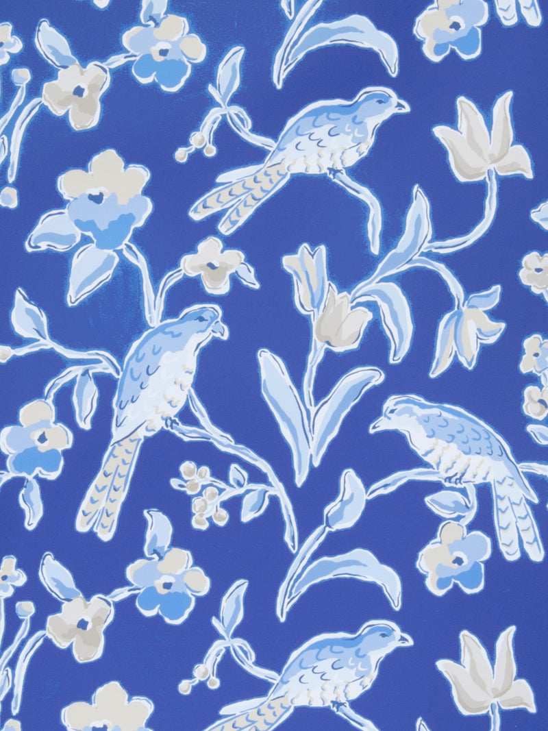 Peregrine Navy Blue Fabric by Dana Gibson